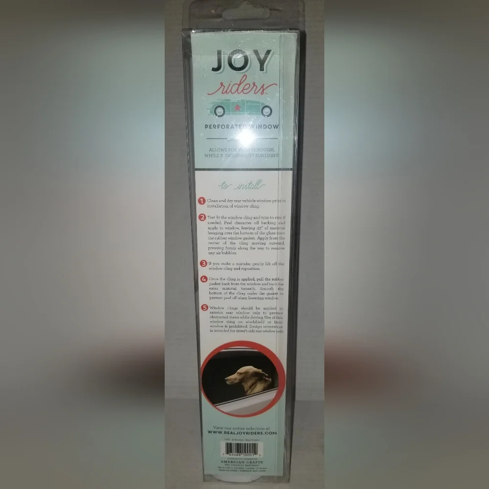 NEW JOY RIDERS PASSENGER CAR WINDOW CLING